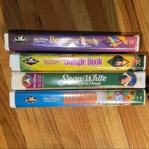 Disney Classic VHS Set: Dumbo, Snow White, Jungle Book, Beauty and the Beast